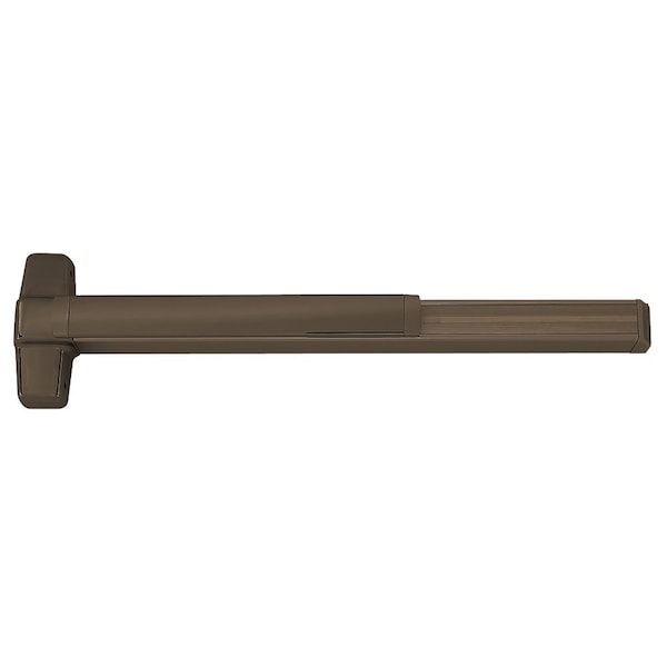 Grade 1 Concealed Vertical Rod Exit Bar for Wood Doors, 36-in Device, Fire Rated, Exit Only, Less Bo